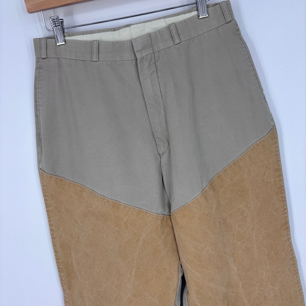 VTG Staffords Upland Field Hunting Pants Women 12 Brush Canvas Khaki Briar-Proof